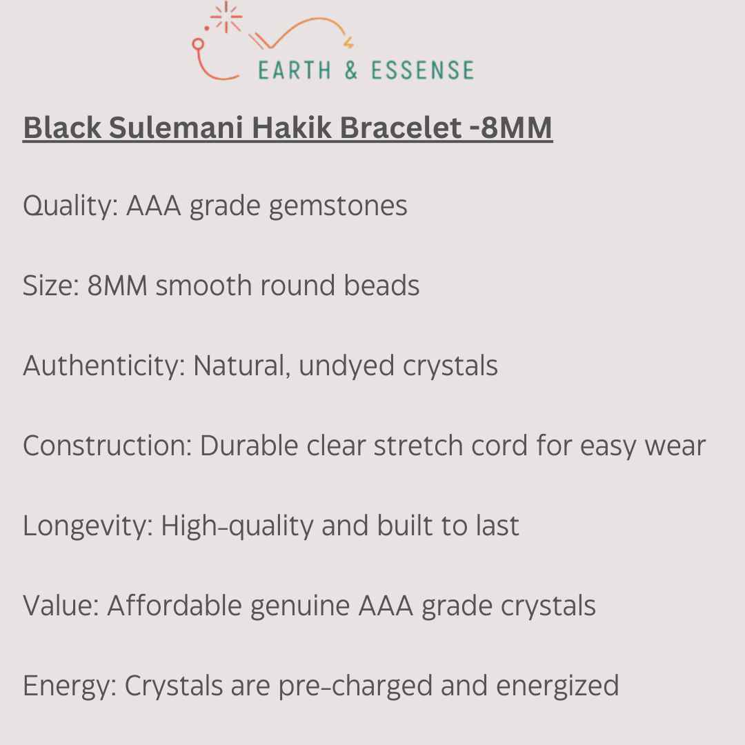 Black Sulemani Hakik Crystal Bracelet - Product Description