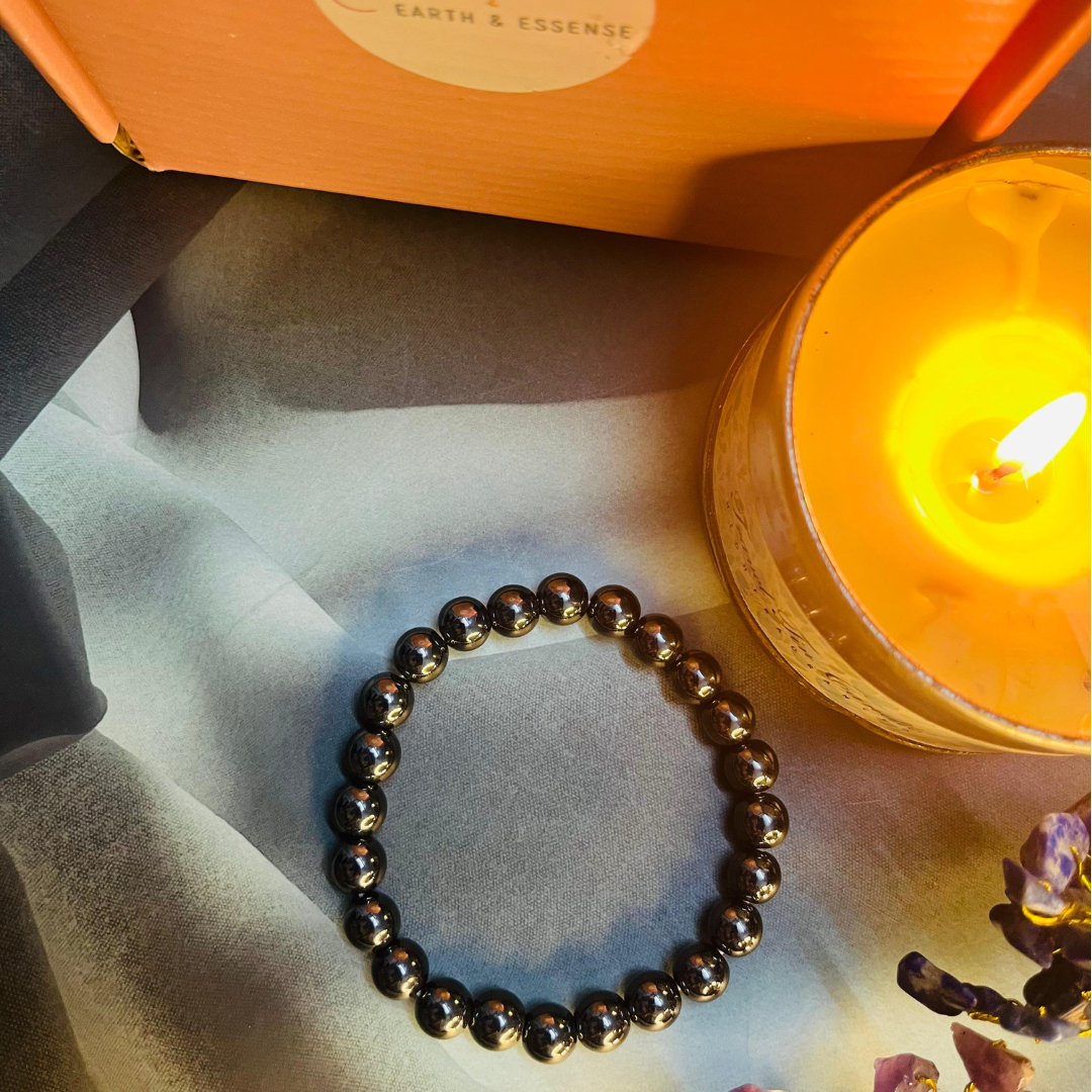 Gery Hematite Crystal Bracelet for for Logical Thinking