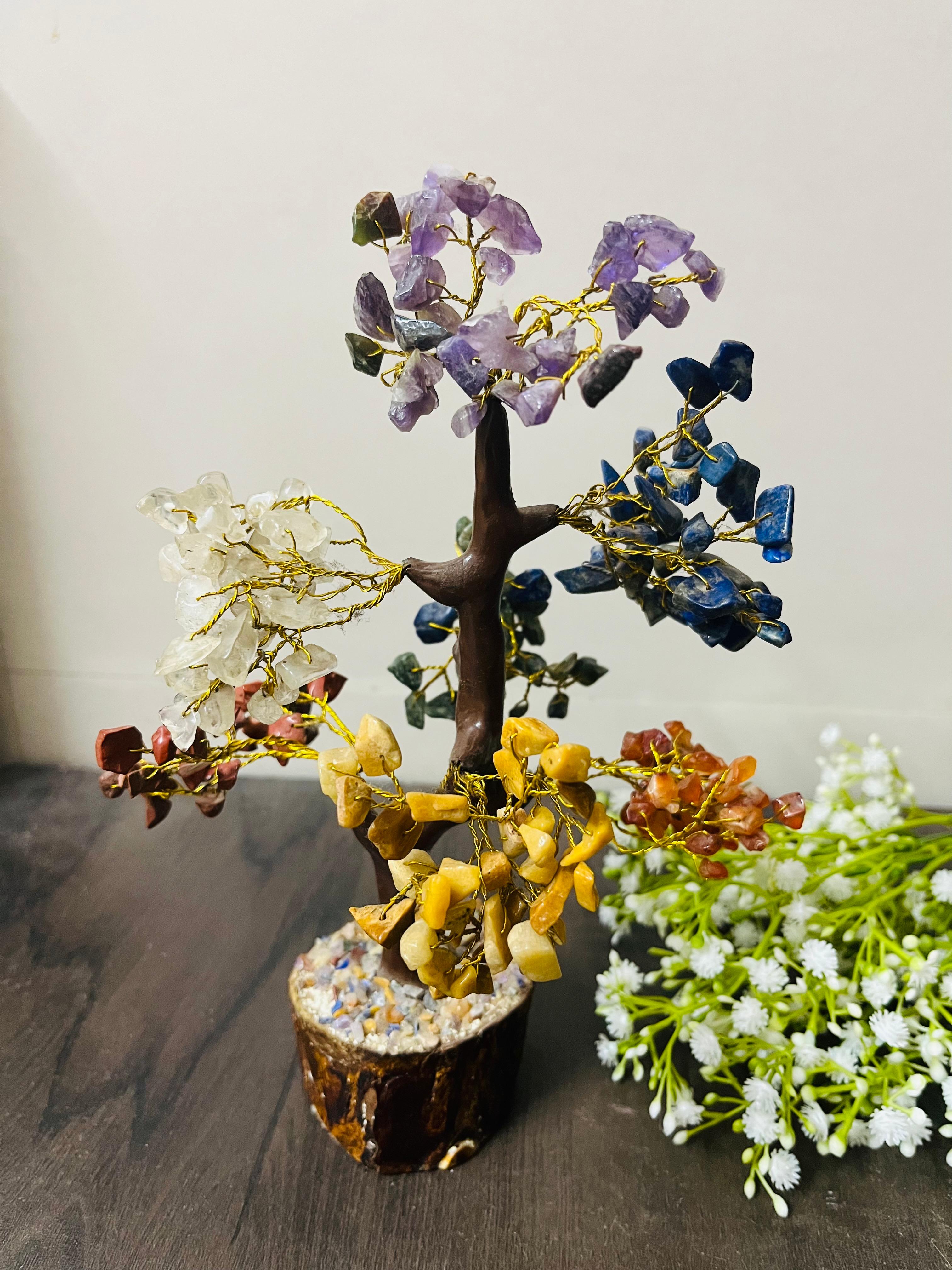 Natural Stone 7 chakra tree