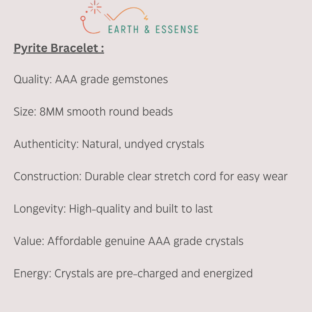Pyrite Crystal Bracelet - Product Description