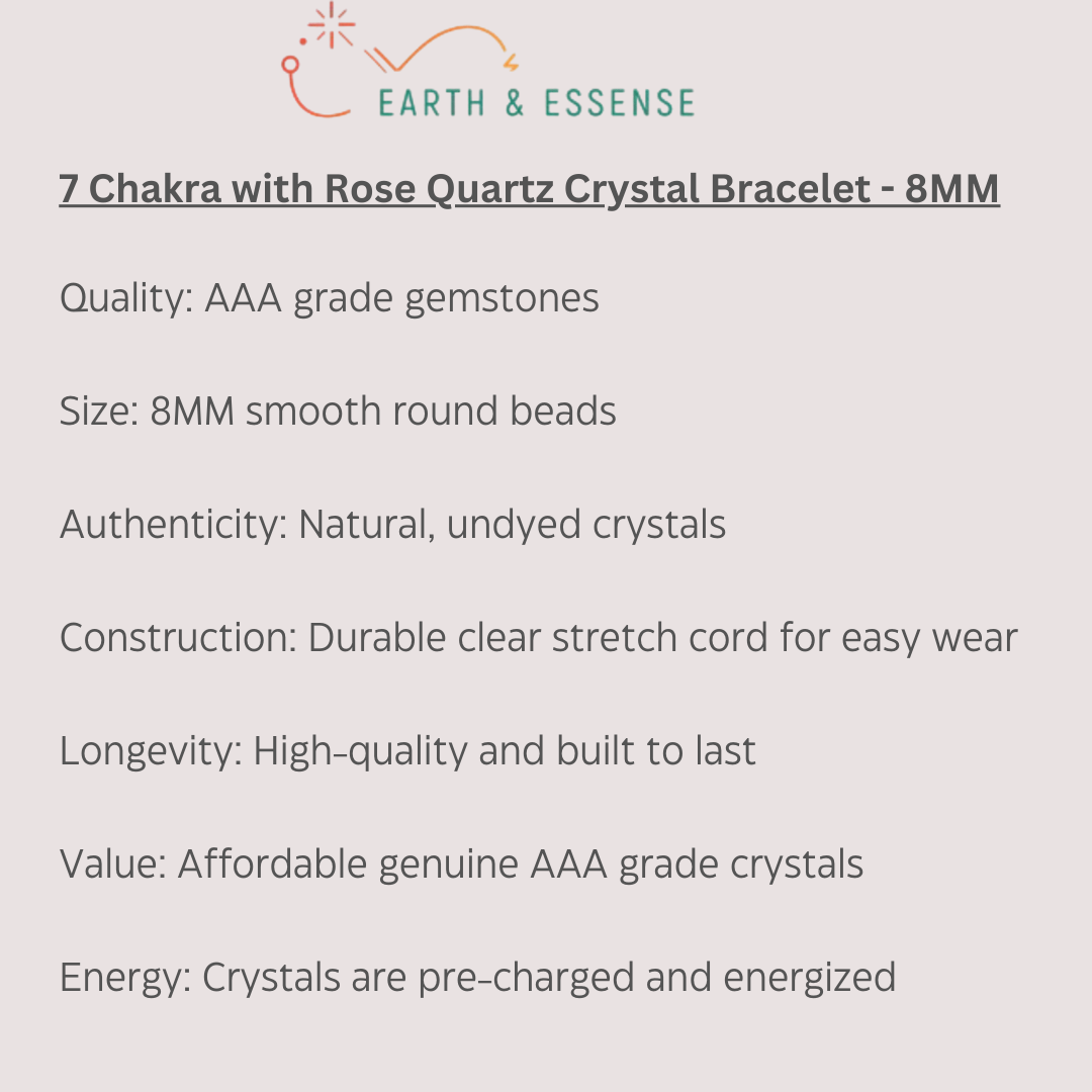 7 chakra crystal bracelet  - product description