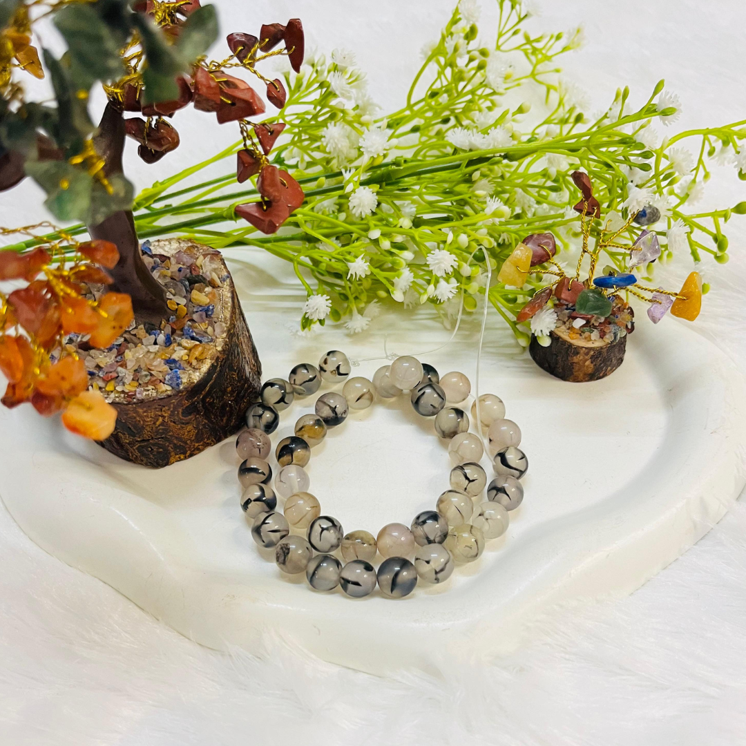 Dragon Vein Agate Bracelet