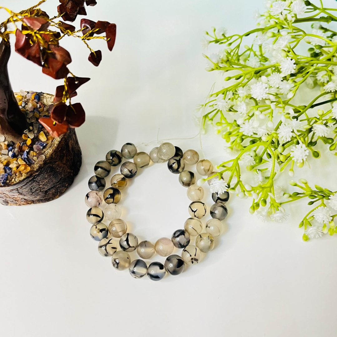 Dragon Vein Agate Bracelet for Energy Seeking