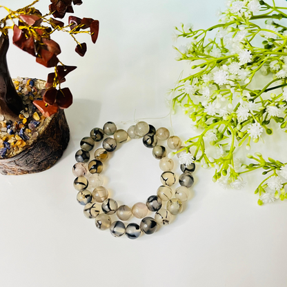 Dragon Vein Agate Bracelet for Energy Seeking