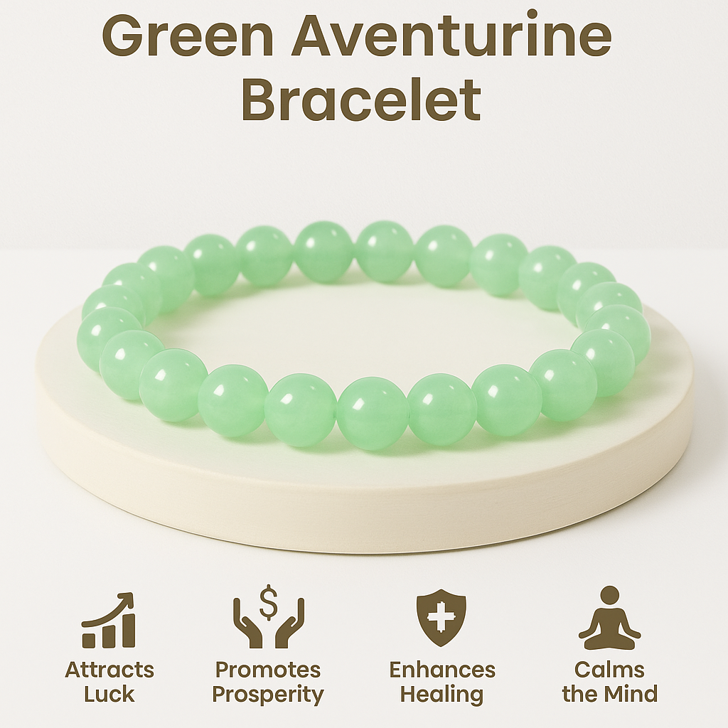 Green Aventurine Bracelet (Good Luck, Creativity, Motivation)