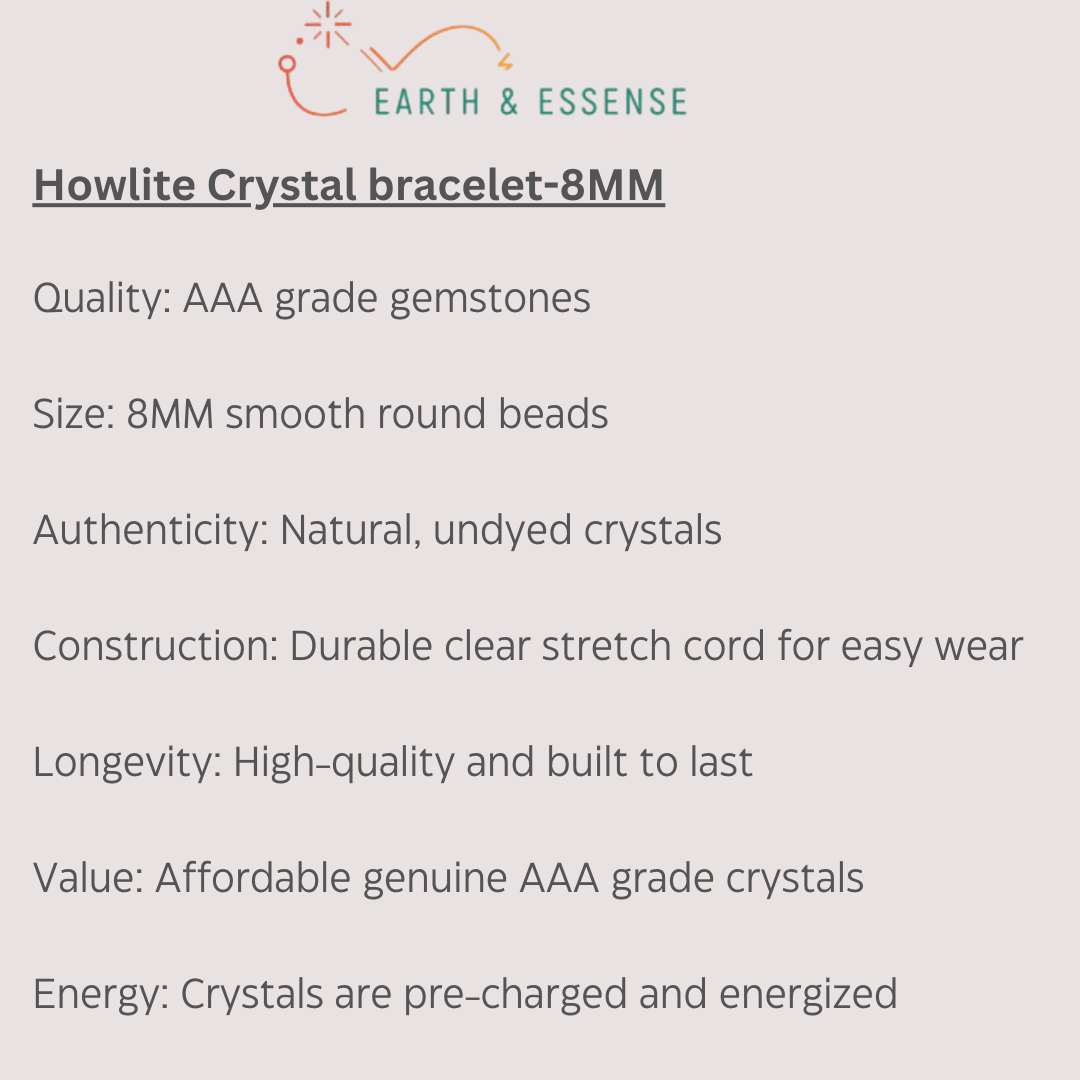 Howlite Crystal Bracelet - Product Description