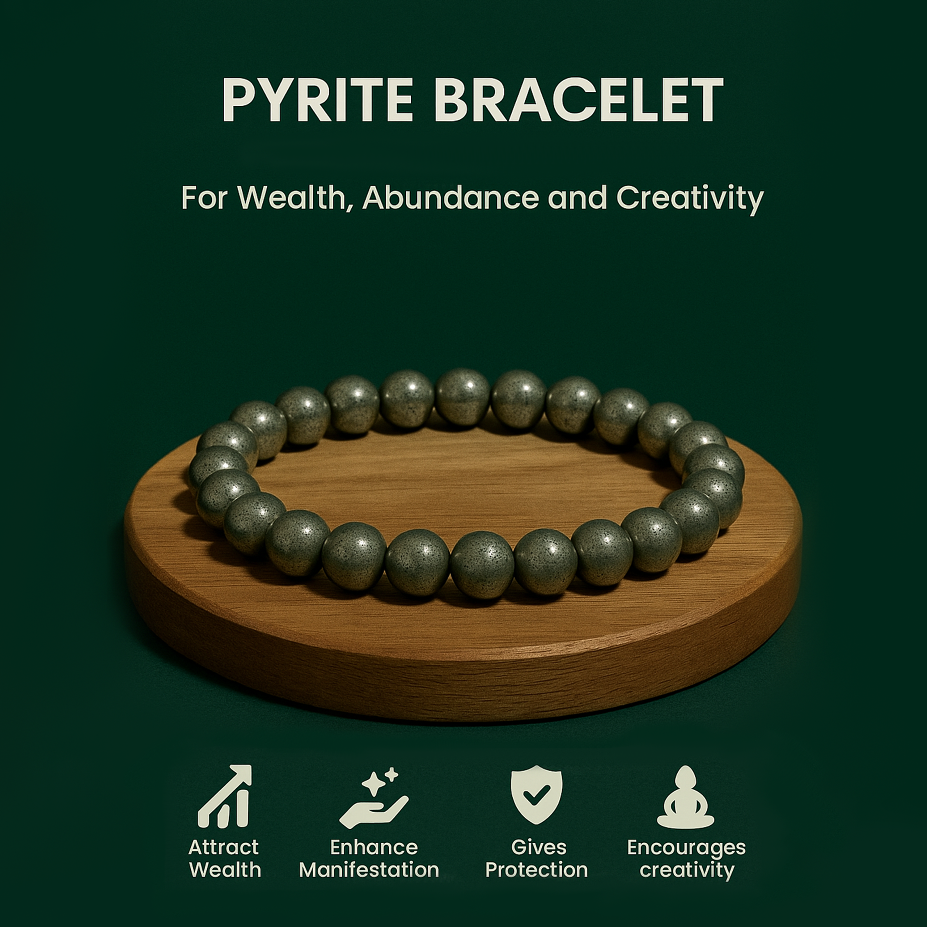 Pyrite Bracelet to Attract - Money willpower 