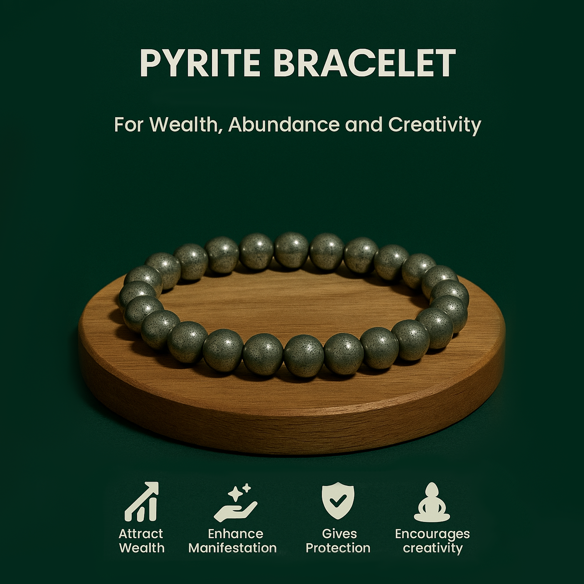Pyrite Bracelet to Attract - Money willpower 