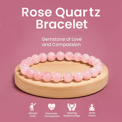 Rose Quartz Crystal Bracelet fpr Self-love & Love attraction