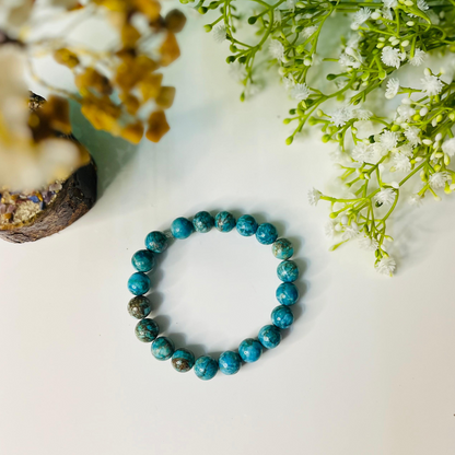 South African Blue Turquoise Bracelet for Reducing Stress