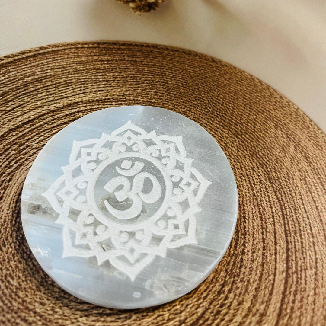 selenite-charging-plate-with-om-engraving